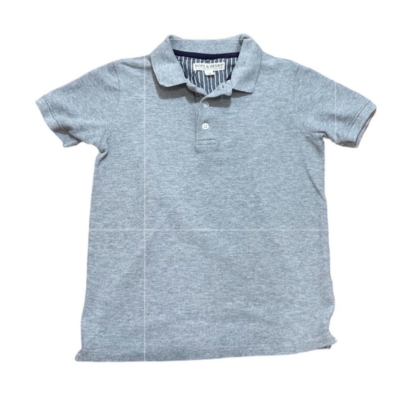 Hope & Henry Gray Kids Polo Shirt Organic 100% Cotton - Picture 4 of 5
